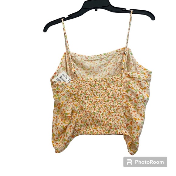 BP. by Nordstrom ruched floral cropped camisole top - Picture 6 of 10